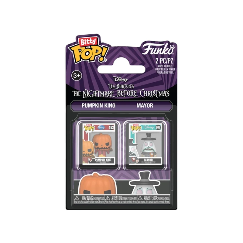 Pumpkin King & Mayor 2 Pack Funko Bitty Pop! - The Nightmare Before Christmas - PREORDER