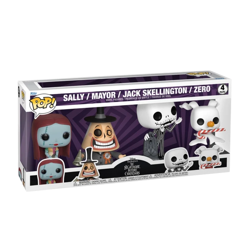 Sally/ Mayor/ Zero/ Jack Skellington 4 Pack Funko Pop! - The Nightmare Before Christmas