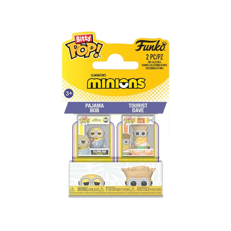 Pajama Bob & Tourist Dave 2 pack Bitty Pop - Minions