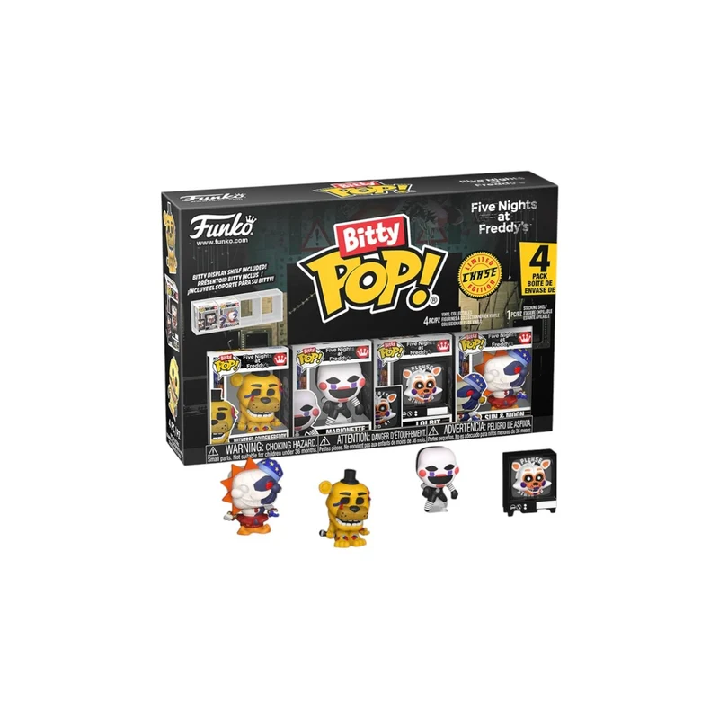Withered Golden Freddy 4 Pack Funko Bitty Pops - Five Nights at Freddy's - Chance of Chase