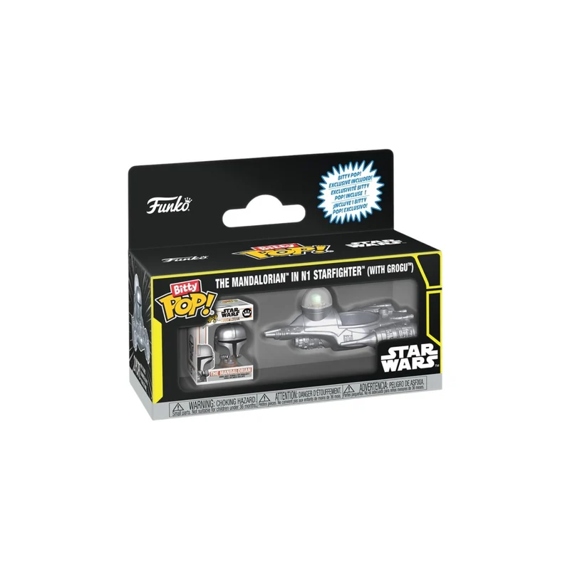 Mandalorian in N1 Starfighter with Grogu Funko Bitty Ride - Star Wars