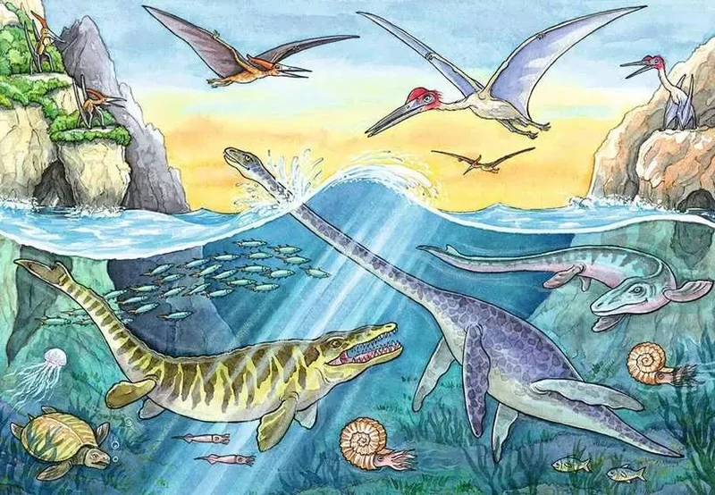 Saurier und ihre Lebensräume Puzzle – Wieso Weshalb Warum Ravensburger 2x24