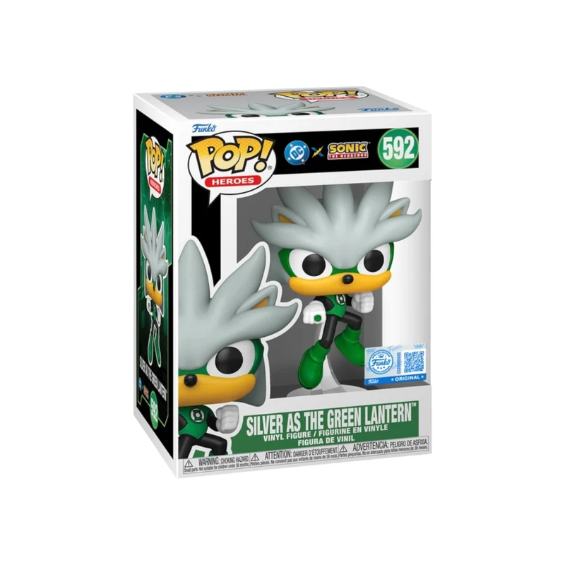 Silver as Green Lantern #592 Funko Pop! - DC X Sonic the Hedgehog - Funko Exclusive