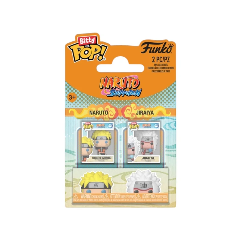 Naruto Uzumaki and Jiraiya 2 pack Bitty Pop - Naruto Shippuden