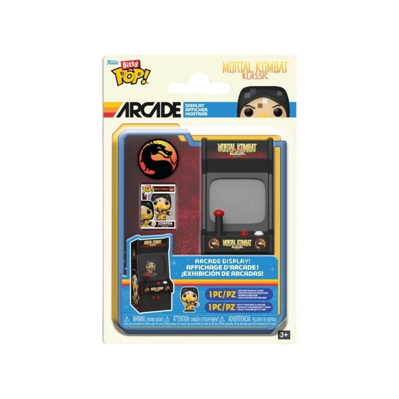Scorpion 8-bit Bitty Arcade Cabinet Funko Pop - Mortal Kombat