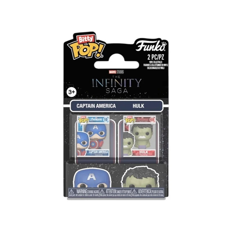 Captain America and Hulk 2 pack Bitty Pop - The Infinity Saga