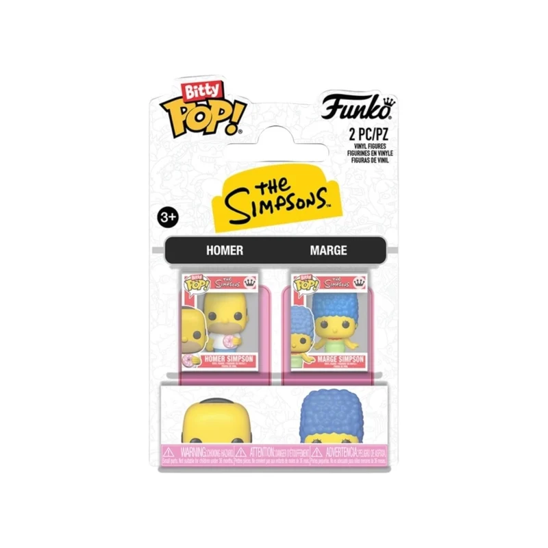 Homer Simpsons and Marge Simpsons 2 pack Bitty Pop - The Simpsons