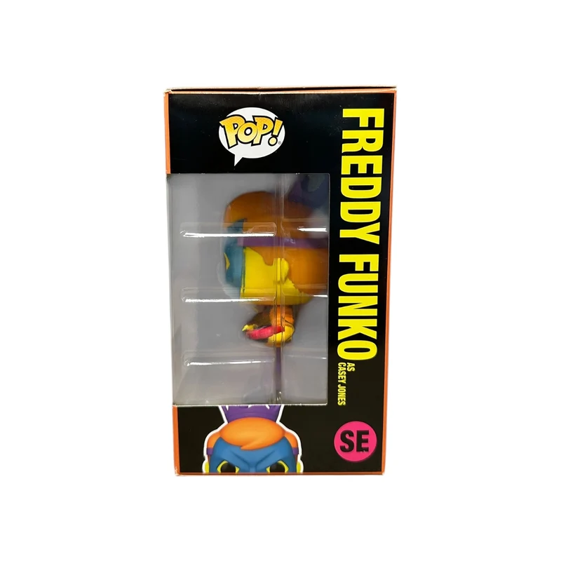 Freddy Funko as Casey Jones (Blacklight) Funko Pop! - Teenage Mutant Ninja Turtles - Heavy Metal Halloween 2023 Exclusive LE2000 Pcs - Condition 7.5/10
