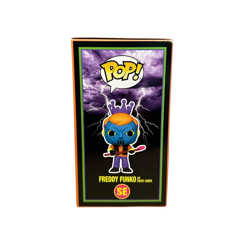 Freddy Funko as Casey Jones (Blacklight) Funko Pop! - Teenage Mutant Ninja Turtles - Heavy Metal Halloween 2023 Exclusive LE2000 Pcs - Condition 7.5/10