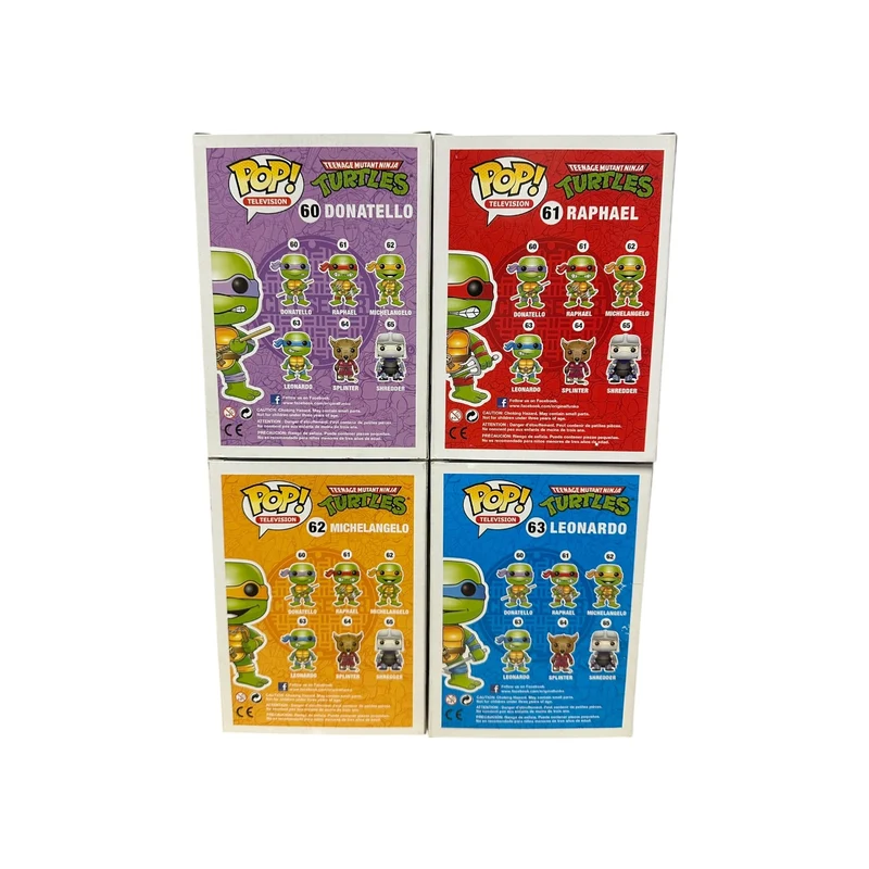 Teenage Mutant Ninja Turtles (Metallic) #60, #61, #62, #63 Funko Pop! Bundle - SDCC 2013 Exclusive LE1008 Pcs - Condition 7-7.5/10