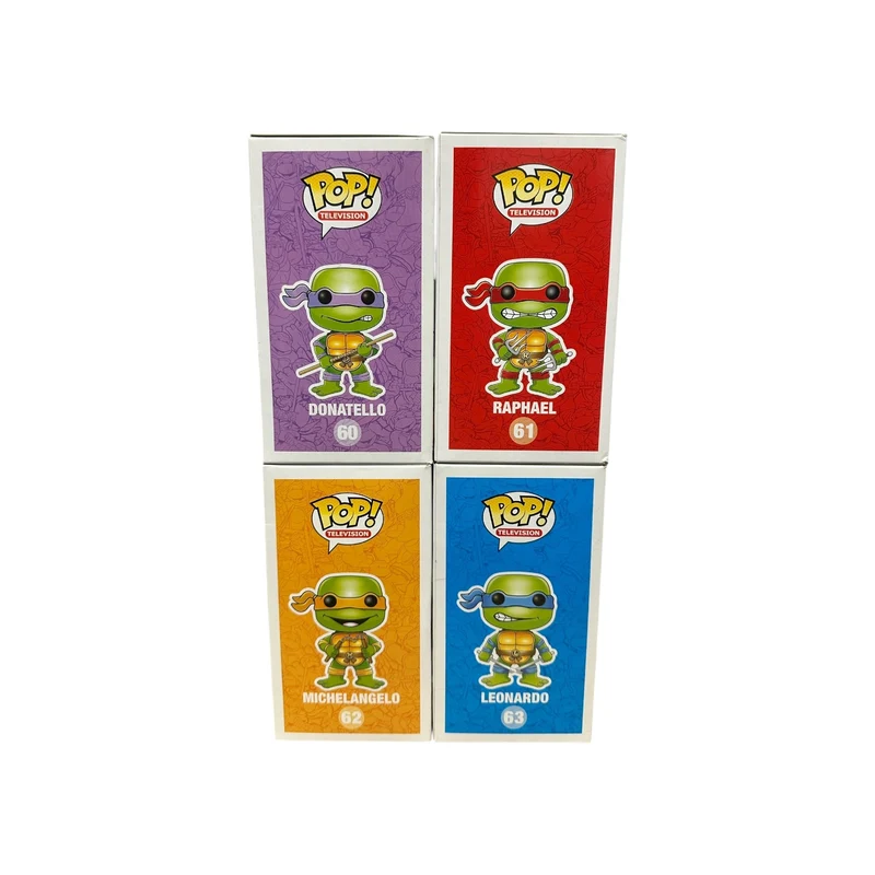 Teenage Mutant Ninja Turtles (Metallic) #60, #61, #62, #63 Funko Pop! Bundle - SDCC 2013 Exclusive LE1008 Pcs - Condition 7-7.5/10