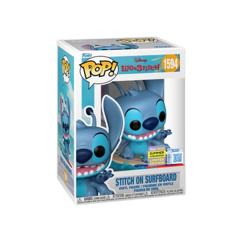 Stitch on Surfboard #1594 Funko Pop! - Lilo & Stitch - SDCC 2025 Shared Exclusive