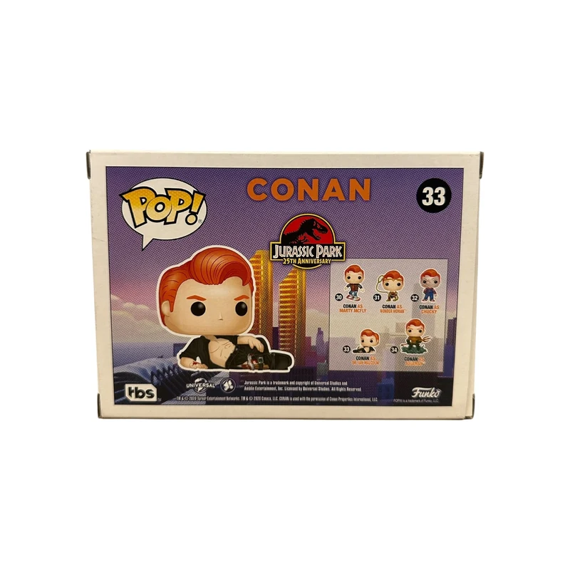 Conan as Dr. Ian Malcolm #33 Funko Pop! - Conan / Jurassic Park 25th Anniversary - Condition 9/10