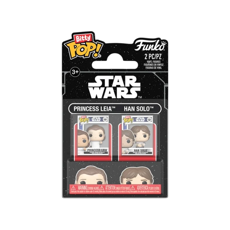 Princess Leia & Han Solo Funko 2 Pack Bitty Pop - Star Wars