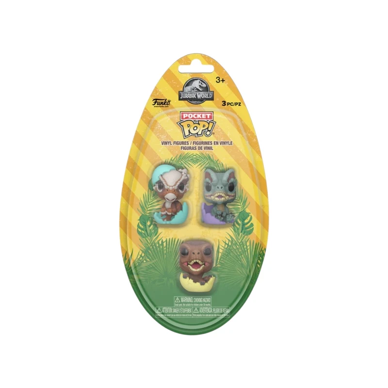 Jurassic Park Hatchlings (Easter) Funko Pocket Pop! 3 Pack - Jurassic Park