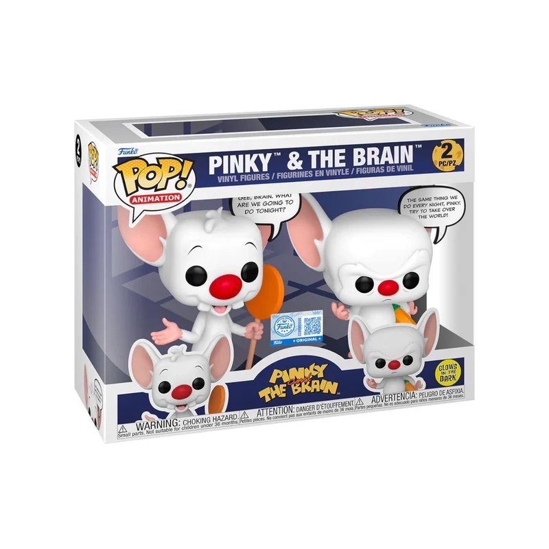 Pinky & The Brain (Glow in the dark) 2pack Funko Pop - Pinky and The Brain - PREORDER