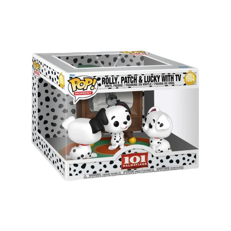 Rolly, Patch & Lucky with TV #1664 Funko Pop Moment - 101 Dalmatians