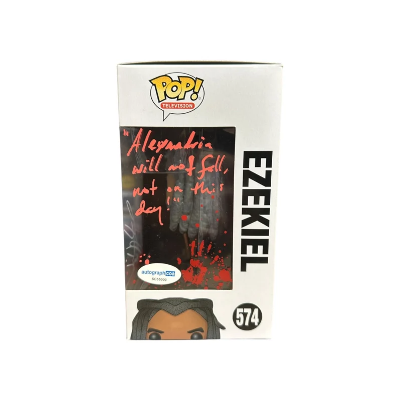 Khary Payton Signed Ezekiel #574 Funko Pop! - The Walking Dead - Condition 9/10 - ACOA Authenticated