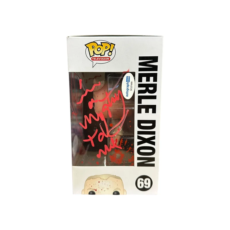 Michael Rooker Signed Merle Dixon #69 (Bloody) Funko Pop! - The Walking Dead - Tampa Bay Comic Con 2013 Exclusive - Condition 7/10 - ACOA Authenticated