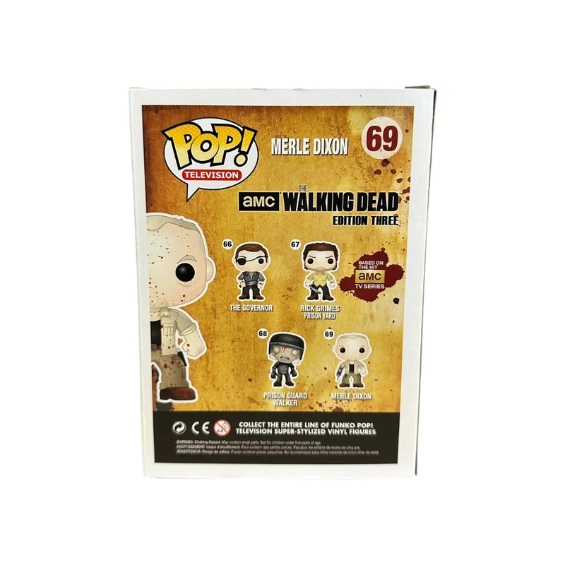 Michael Rooker Signed Merle Dixon #69 (Bloody) Funko Pop! - The Walking Dead - Tampa Bay Comic Con 2013 Exclusive - Condition 7/10 - ACOA Authenticated