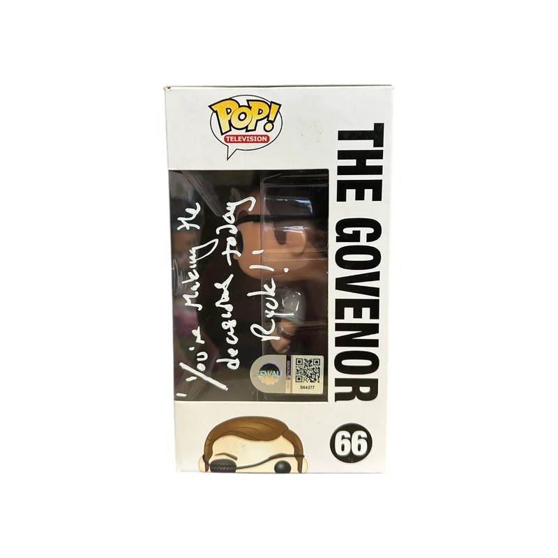 David Morrissey Signed The Governor #66 Funko Pop! - The Walking Dead - Condition 7.5/10 - SWAU Authenticated