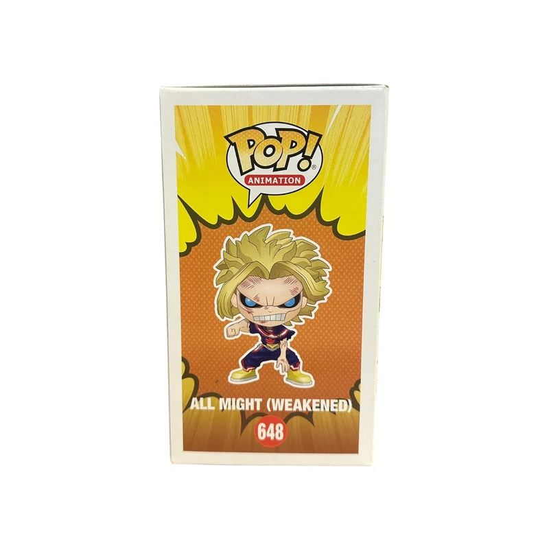 Christopher Sabat Signed All Might (Weakened) #648 (Glows in the Dark) Funko Pop! - My Hero Academia - Special Edition - Condition 8/10 - JSA Authenticated