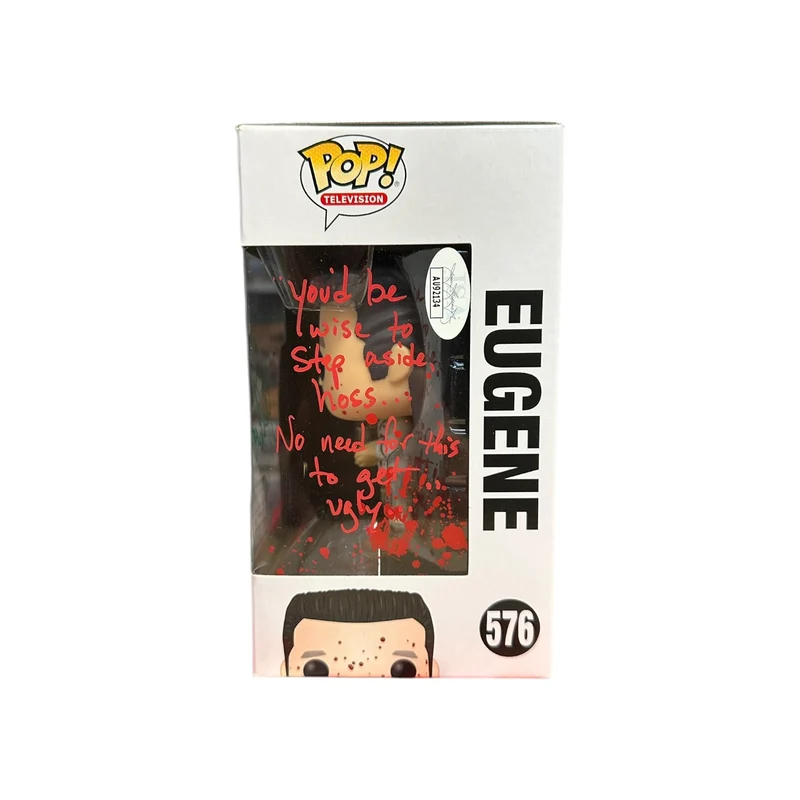 Josh McDermitt Signed Eugene #576 (Bloody) Funko Pop! - The Walking Dead - Supply Drop Exclusive - Condition 8/10 - JSA Authenticated