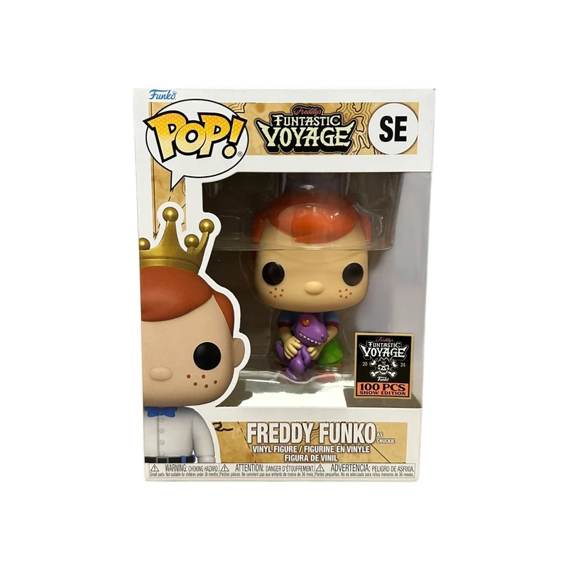 Freddy Funko as Chuckie (w/ Purple Reptar) Funko Pop! - Rugrats - Freddy's Funtastic Voyage 2024 Show Edition LE100 Pcs - Condition 9/10