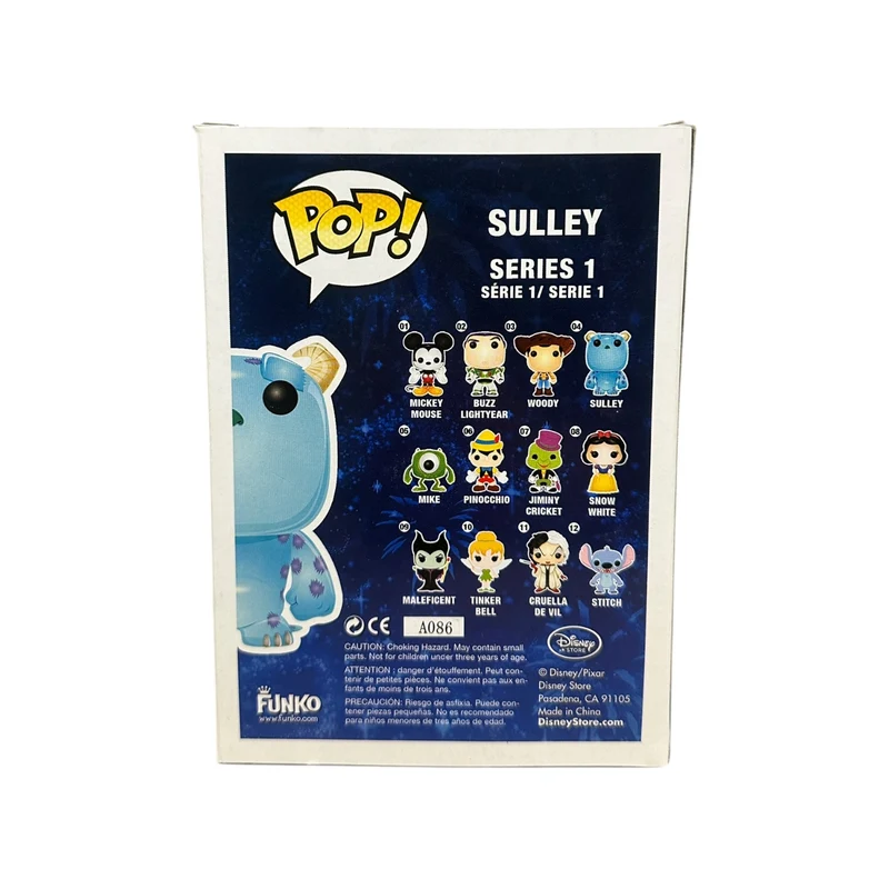 Sulley #04 (Flocked) Funko Pop! - Disney Series 1 - SDCC 2011 Disney Store Exclusive LE480 Pcs - Condition 8/10