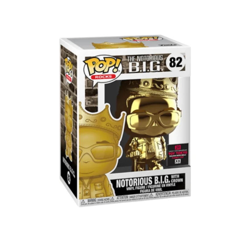 Notorious B.I.G. With Crown (Gold Chrome) #82 Funko Pop! Rocks - 20 Year Anniversary Toy Tokyo Exclusive Biggie Smalls Funko Pop!