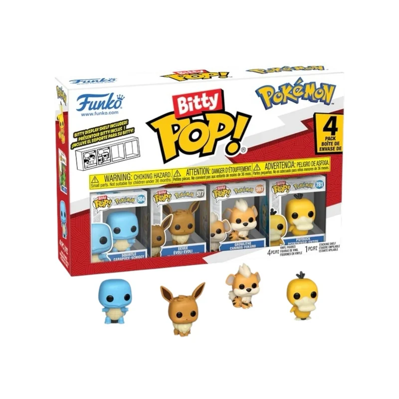 Squirtle Funko 4 Pack Bitty Pop - Pokémon