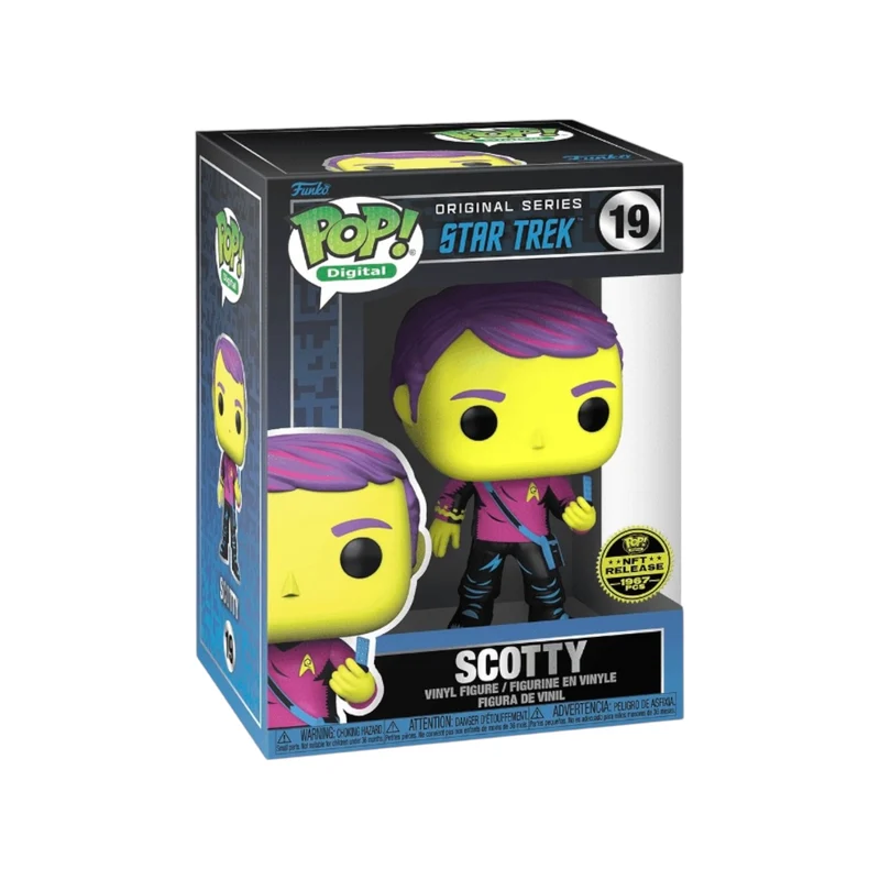 Scotty #19 (Blacklight) Funko Pop! - Star Trek: The Original Series - NFT Release Exclusive LE1967 Pcs