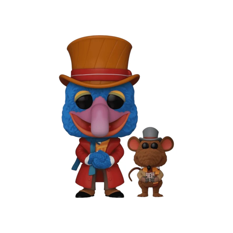 Charles Dickens with Rizzo #1456 (Flocked) Funko Pop! - The Muppet Christmas Carol - Amazon Exclusive