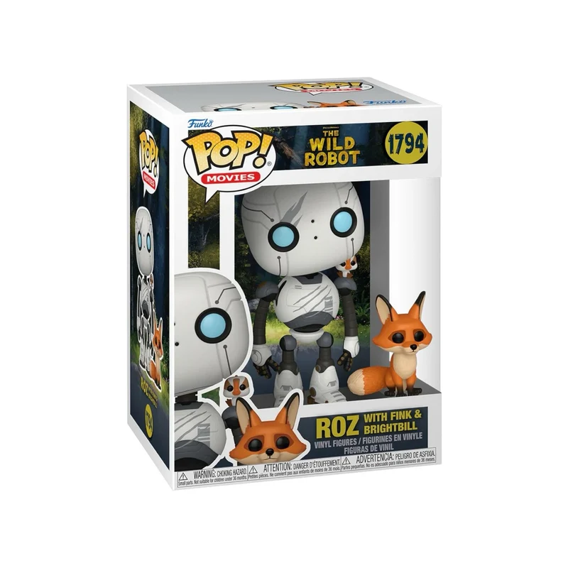 ROZ with Fink and Brightbill #1794 Funko Pop - The Wild Robot - PREORDER