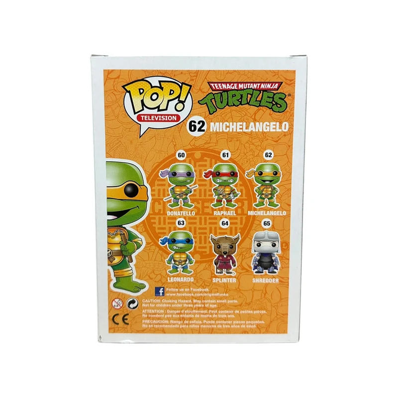 Michelangelo #62 (Grayscale Metallic) Funko Pop! - Teenage Mutant Ninja Turtles - Coast City Styles Exclusive LE500 Pcs - Condition 8.75/10