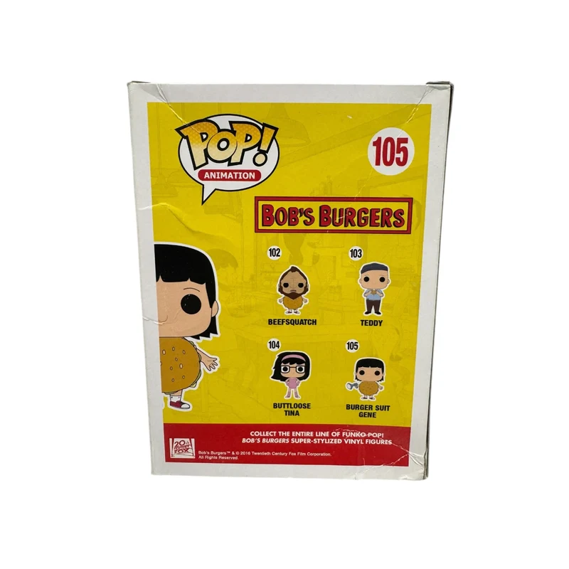 Burger Suit Gene #105 Funko Pop! - Bob's Burgers - Hot Topic Exclusive - Condition 6/10