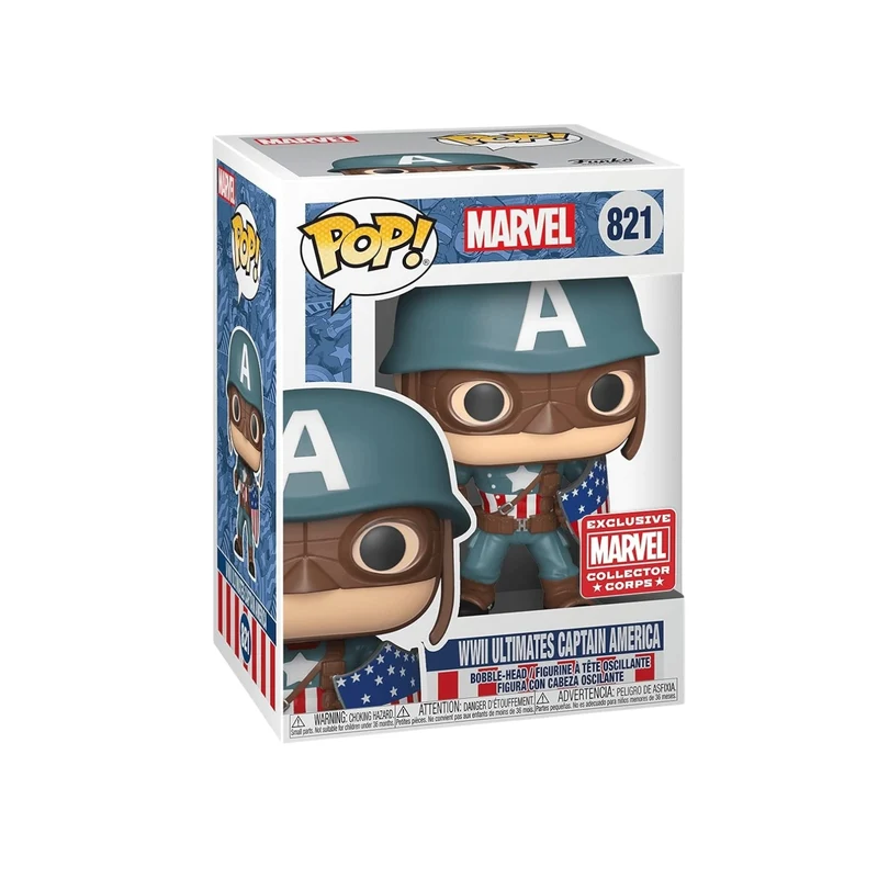 WWII Ultimates Captain America #821 Funko Pop! Marvel Collectors Corps Exclusive