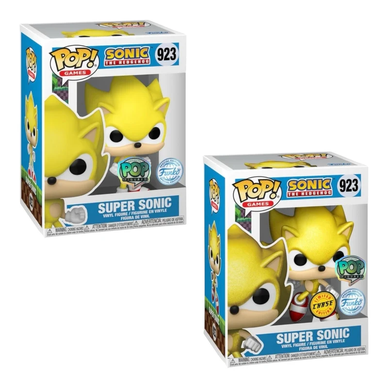 Super Sonic #923 Common & Chase Funko Pop Bundle! - Sonic The Hedgehog - Pop Figures Exclusive