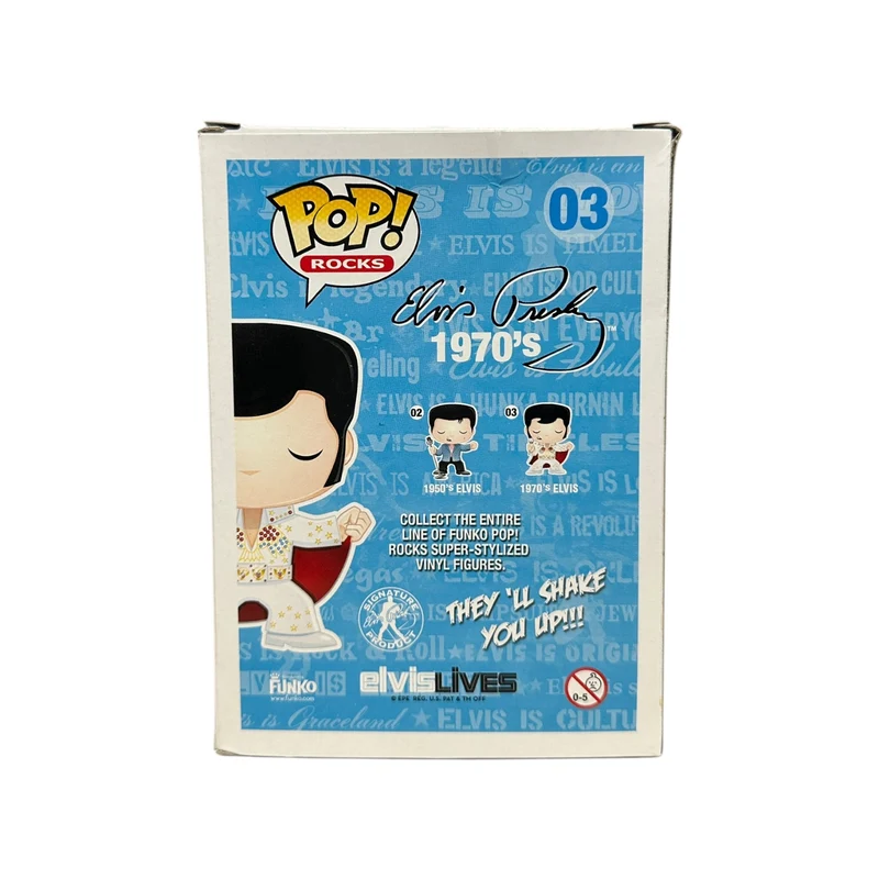 1970's Elvis #03 (Glow Chase) Funko Pop! - Rocks - 2011 Pop! - Condition 7.5/10