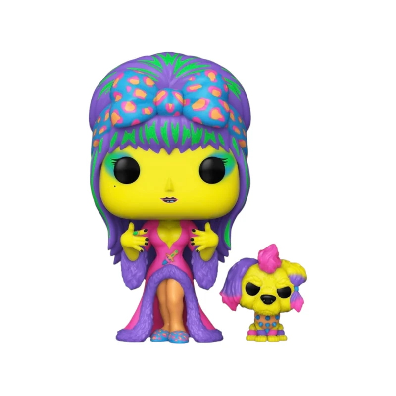 Elvira & Gonk #1649 (Black Light) Funko Pop! - Elvira: Mistress Of The Dark - Funko Hollywood Exclusive