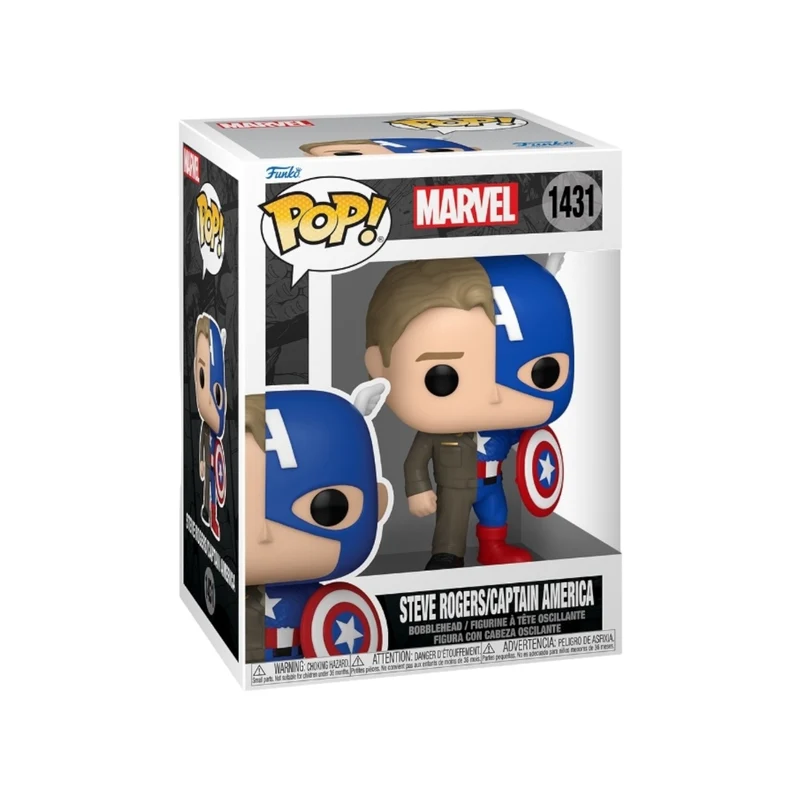 Steve Rogers / Captain America #1431 Funko Pop! - Marvel Split Character