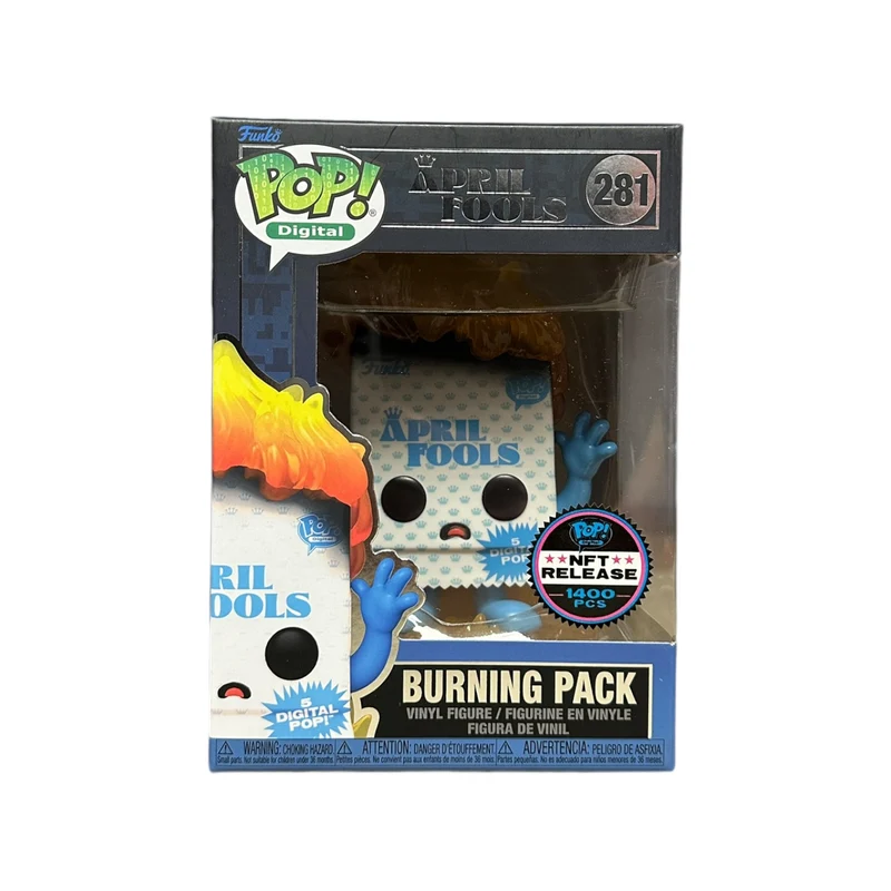 Burning Pack #281 Funko Pop! - April Fools - NFT Release Exclusive LE1400 Pcs - Condition 9/10