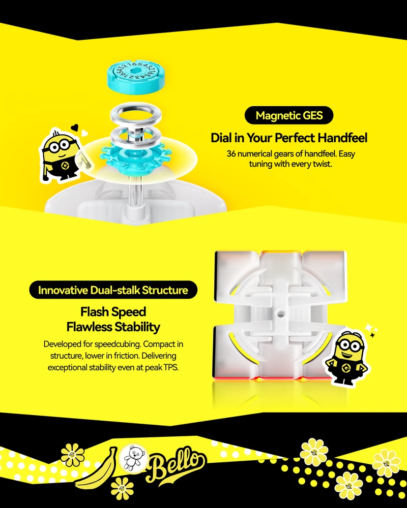GAN Square-1 (Minions Edition, MagLev + Frosted)