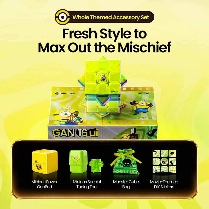 GAN16 ui MagLev MAX UV 3x3 (Minions Edition, Smart Cube)