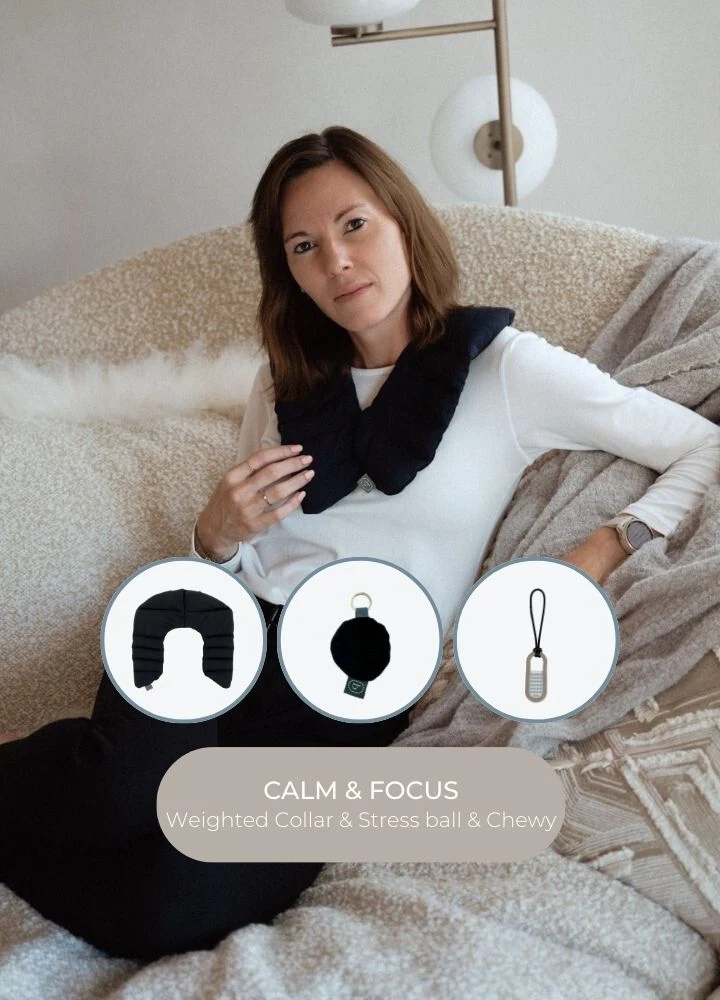 Calm & Focus Bundle: Weighted collar - Stress Ball - Chewy Fidget
