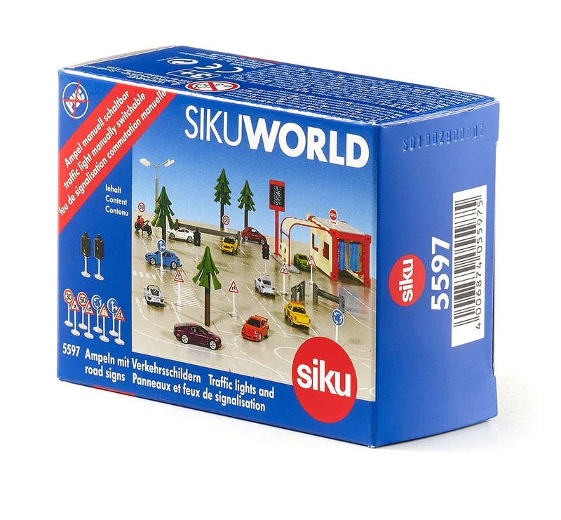 Ampelset SIKU World – 2 Ampeln und 8 Verkehrszeichen für realistische Stadtszenen