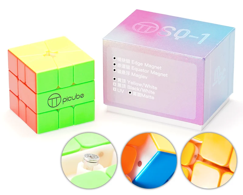 PiCube MGC Square-1 (Edge-Magnetic + Equator-Magnetic + MagLev)