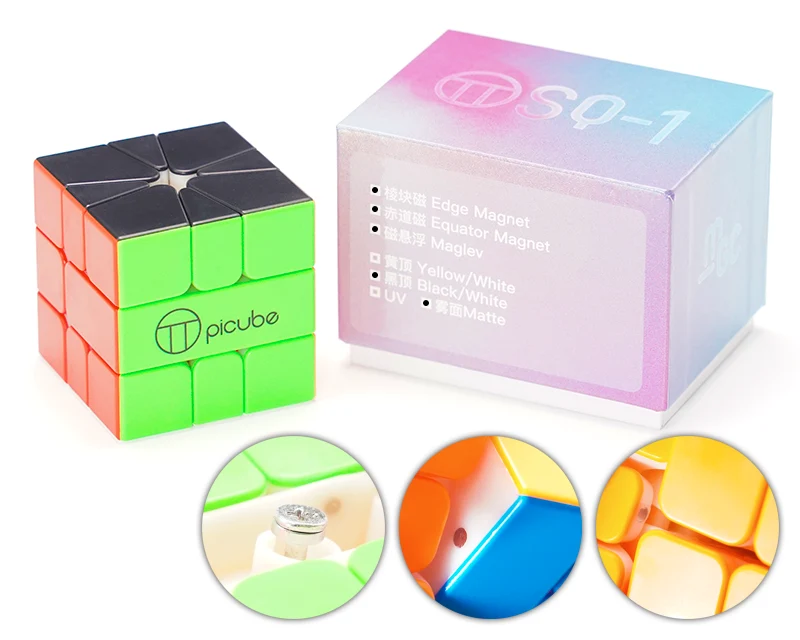 PiCube MGC Square-1 (Edge-Magnetic + Equator-Magnetic + MagLev)