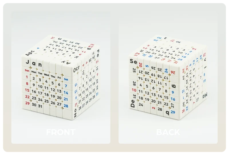 ZCube + Tribox Calendar 7x7 (Magnetic)