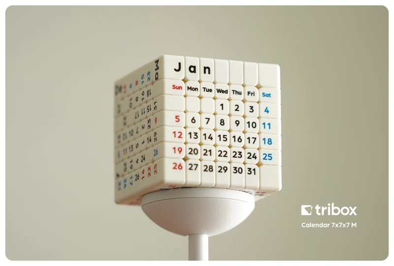 ZCube + Tribox Calendar 7x7 (Magnetic)